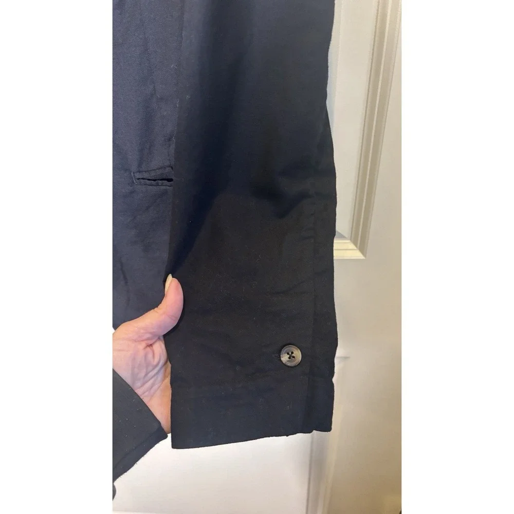 Lucky Brand Women Medium Black Cotton Single Button Blazer‎ Jacket Staple Piece